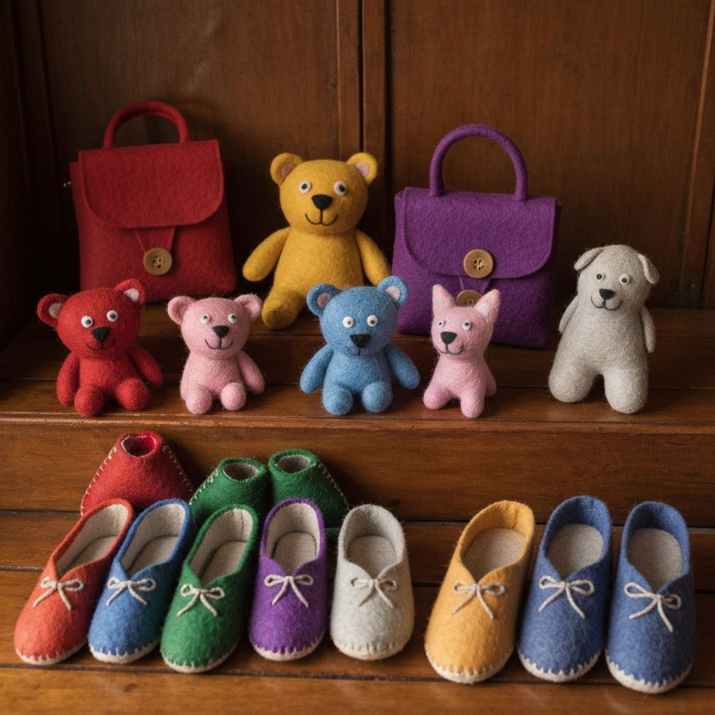 Handmade felt products and artisans